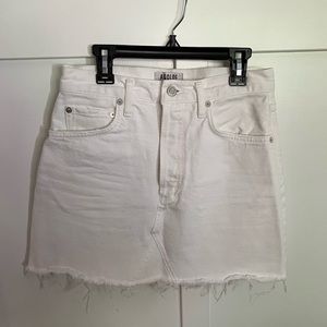 AGOLDE White Jean Skirt (size 26)